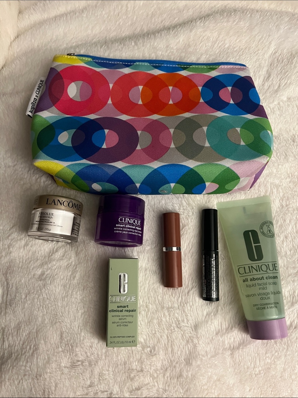 Clinique + Lancôme Cosmetic Bag Set in Multicolor